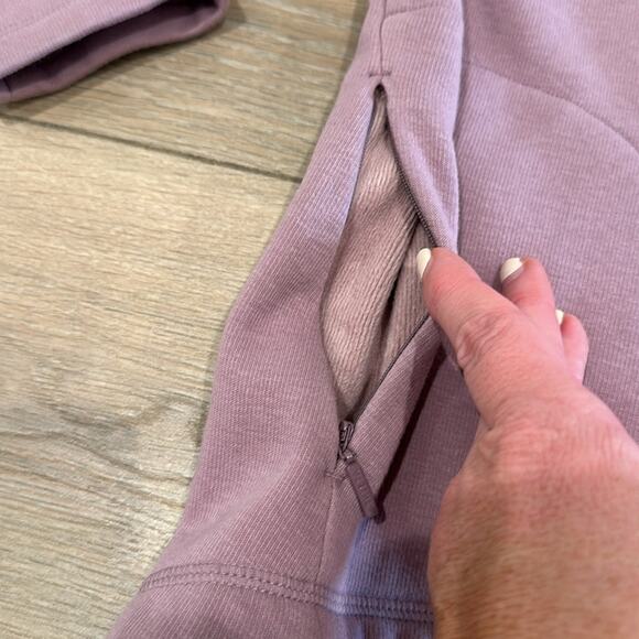 ATHLETA Mauve Pink Cozy Karma ASYM Pullover Fleece Cowl Neck Jacket Size XS‎ - Picture 11 of 12